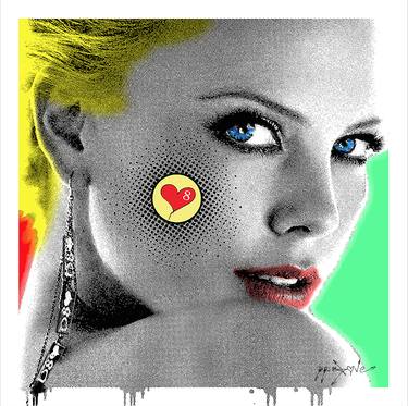 Original Pop Art Portrait Printmaking by Dr eight LOVE