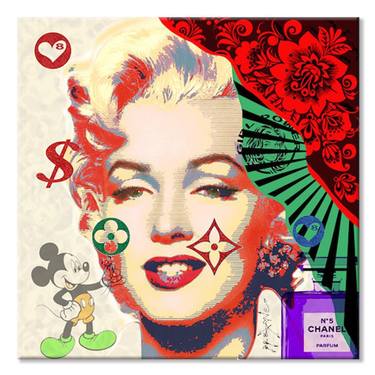 Original Pop Art Portrait Printmaking by Dr eight LOVE