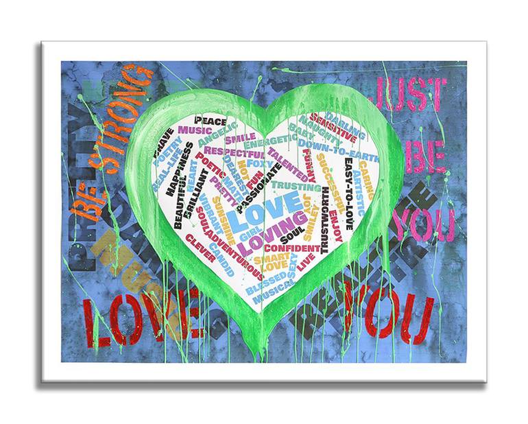 Original Pop Art Love Painting by Dr eight LOVE