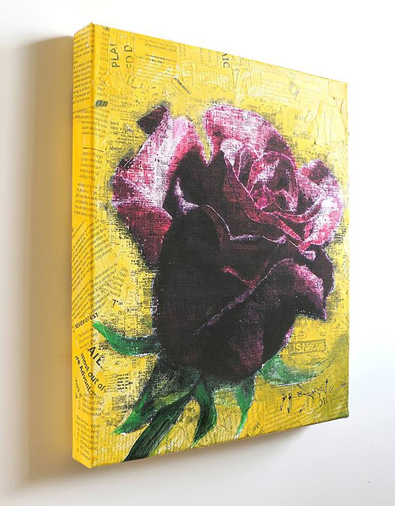 Original Pop Art Floral Printmaking by Dr eight LOVE