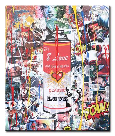 Original Pop Art Love Printmaking by Dr eight LOVE