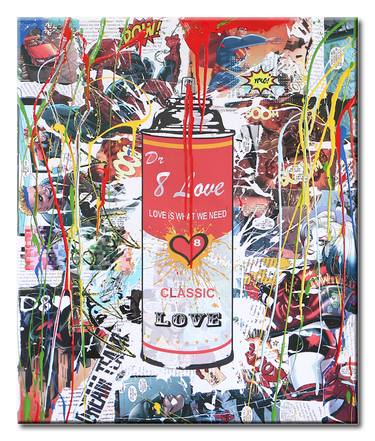 Original Pop Art Love Printmaking by Dr eight LOVE