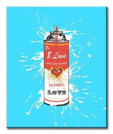 Original Pop Art Love Printmaking by Dr eight LOVE