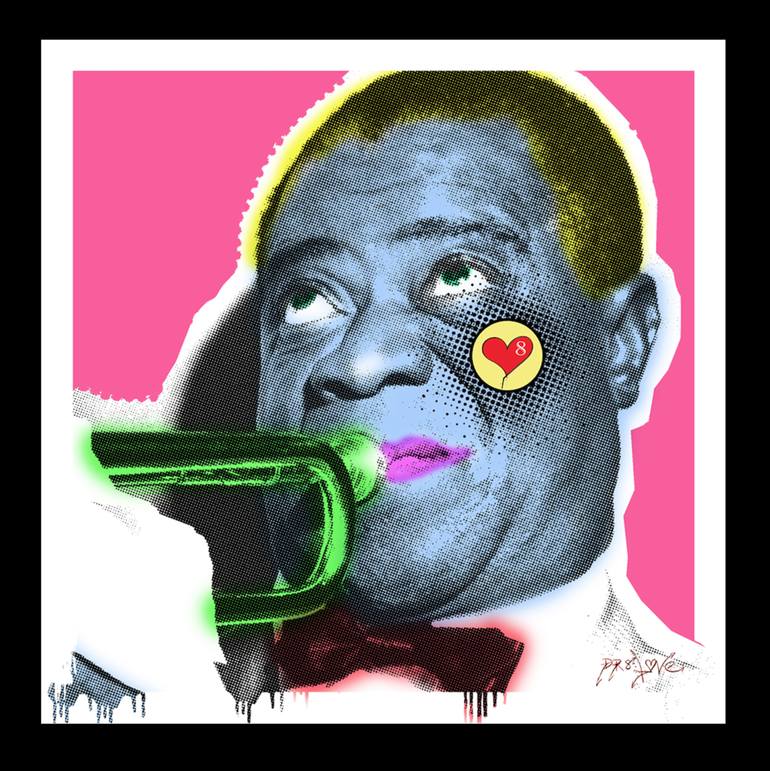 Original Pop Art Portrait Printmaking by Dr eight LOVE