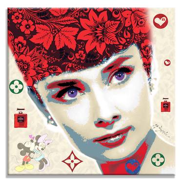 Audrey Hepburn - Red - Canvas Limited Edition thumb
