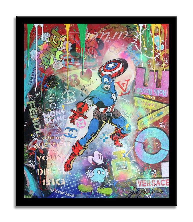 Original Pop Art Comics Painting by Dr eight LOVE