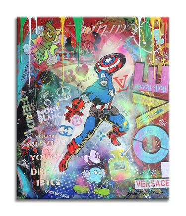 Captain America Love - Canvas - Limited Edition of 80 thumb