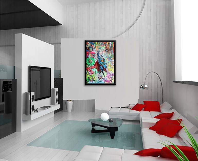 Original Figurative Comics Painting by Dr Eight Love