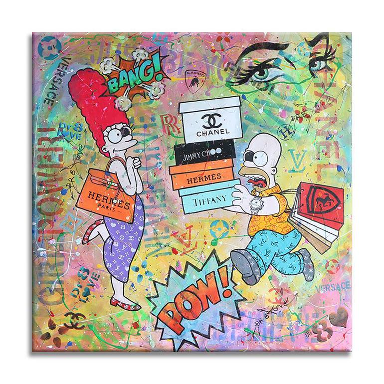 Simpsons Hermes shopping Painting by Dr eight LOVE | Saatchi Art