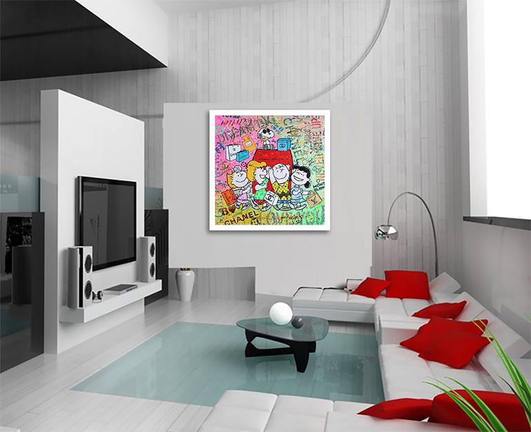 Original Figurative Cartoon Painting by Dr Eight Love