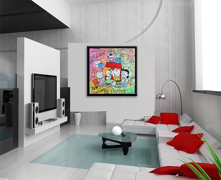 Original Figurative Cartoon Painting by Dr Eight Love