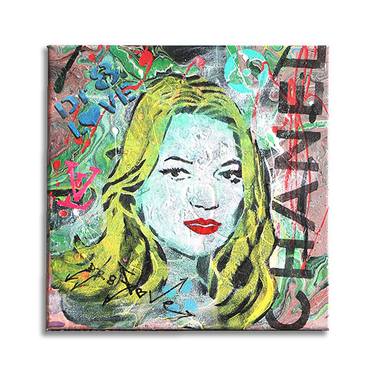 Original Pop Art Portrait Printmaking by Dr eight LOVE