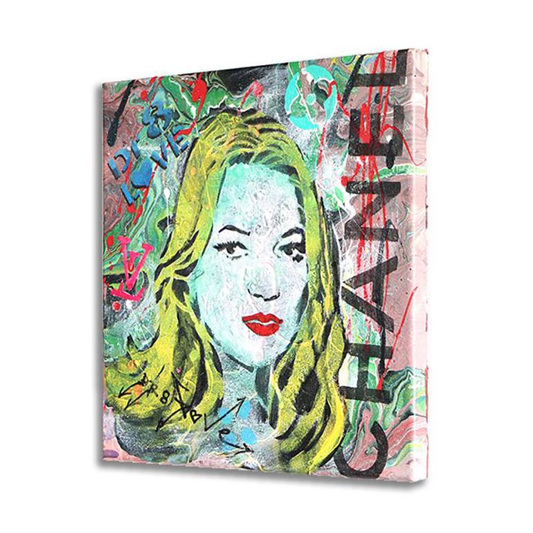 Original Pop Art Portrait Printmaking by Dr eight LOVE