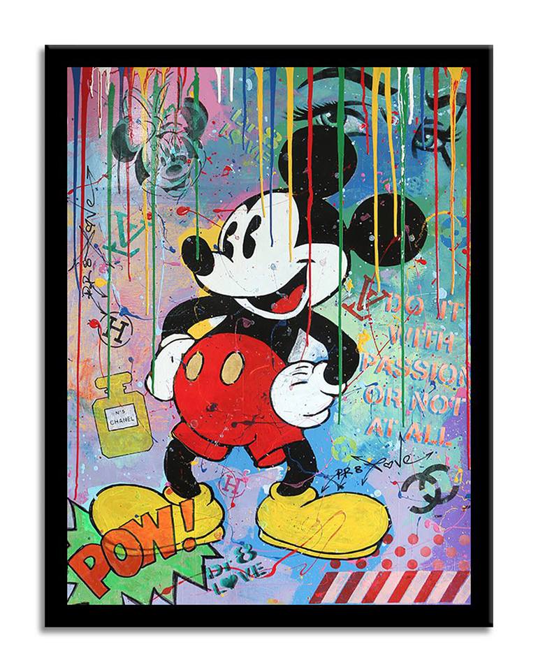 Original Pop Art Cartoon Painting by Dr eight LOVE