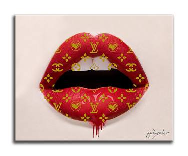 Give Kiss lips - Canvas - Limited Edition of 70 thumb