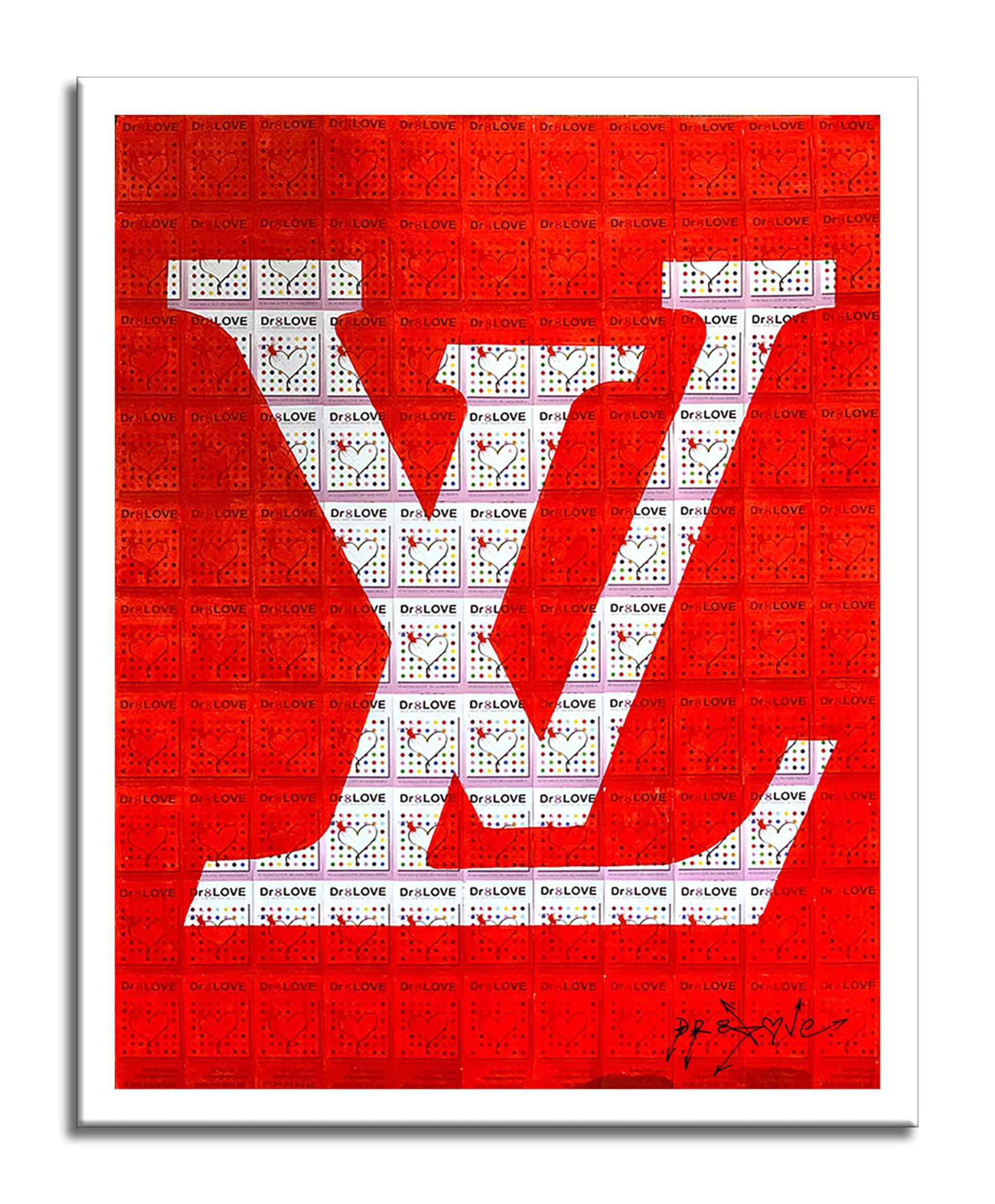 LV Red Art Bath Towel by DG Design - Pixels
