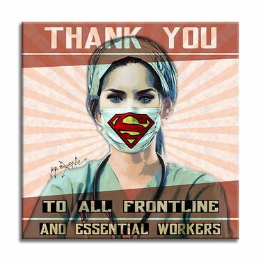 Thank you Super heroes - Canvas - Limited Edition of 50 thumb