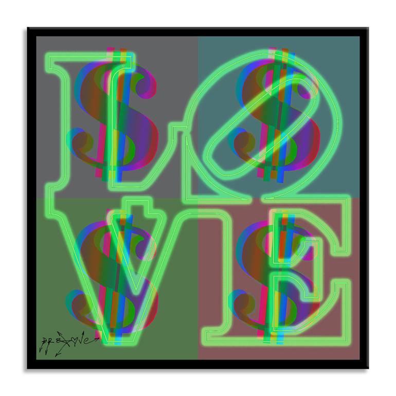 Original Pop Art Love Printmaking by Dr eight LOVE