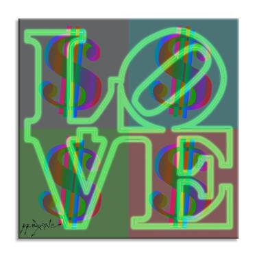 Original Pop Art Love Printmaking by Dr eight LOVE