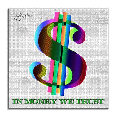 In money we Trust - White - Canvas - Limited Edition of 88 thumb