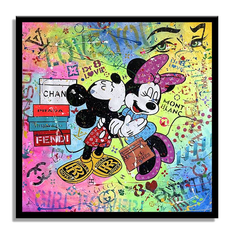 Original Pop Art Cartoon Painting by Dr eight LOVE