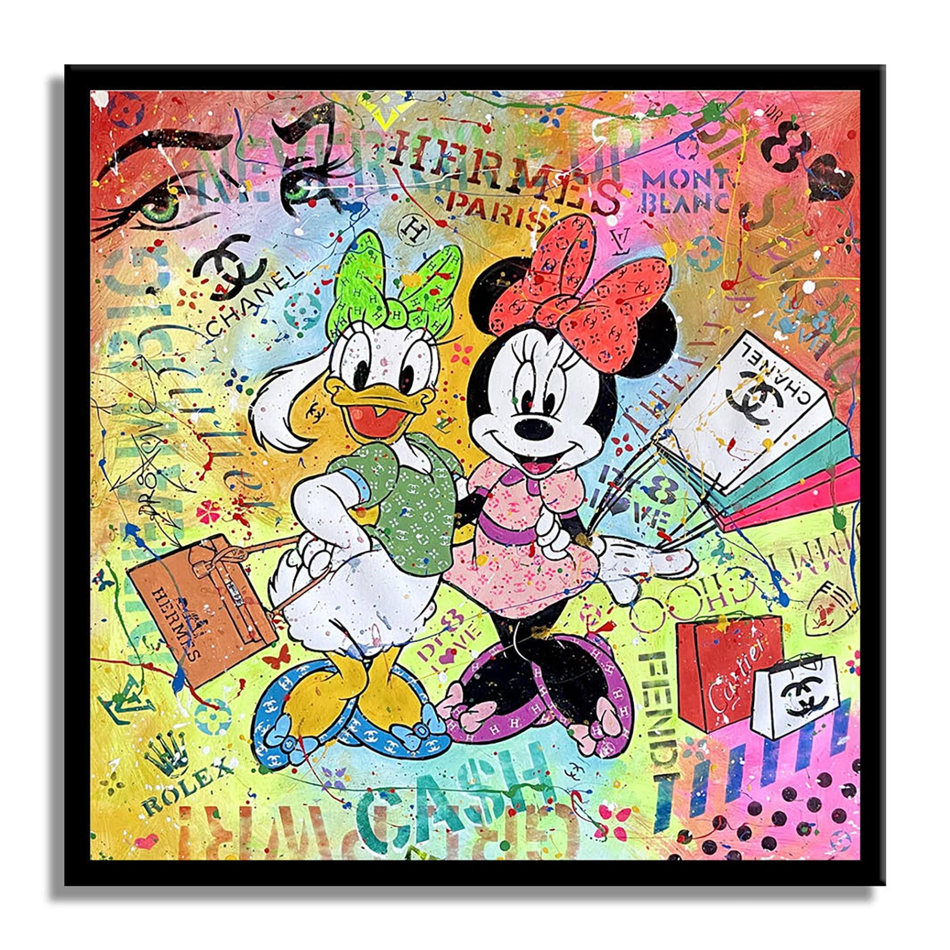 Hermes Minnie Mouse - Original Painting on Canvas by Dr8 Love