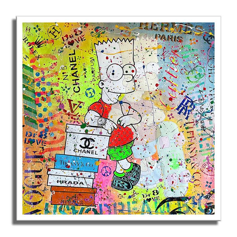 Original Pop Art Cartoon Painting by Dr Eight Love