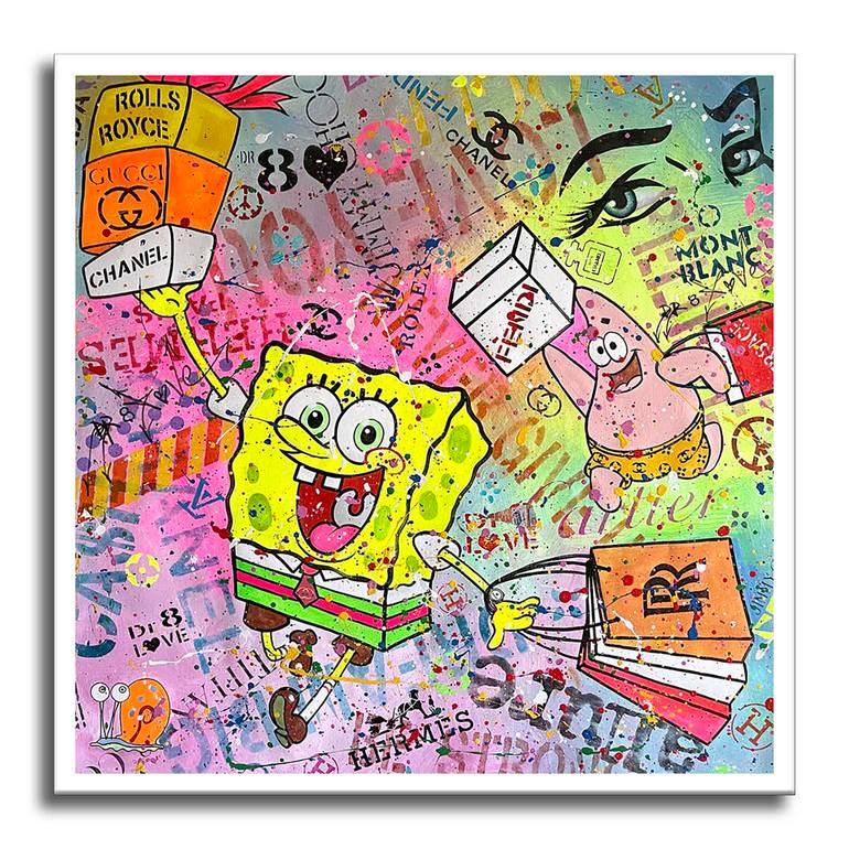 Original Pop Art Cartoon Painting by Dr Eight Love
