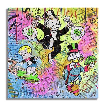 Happy and Rich - Original Painting on Canvas thumb