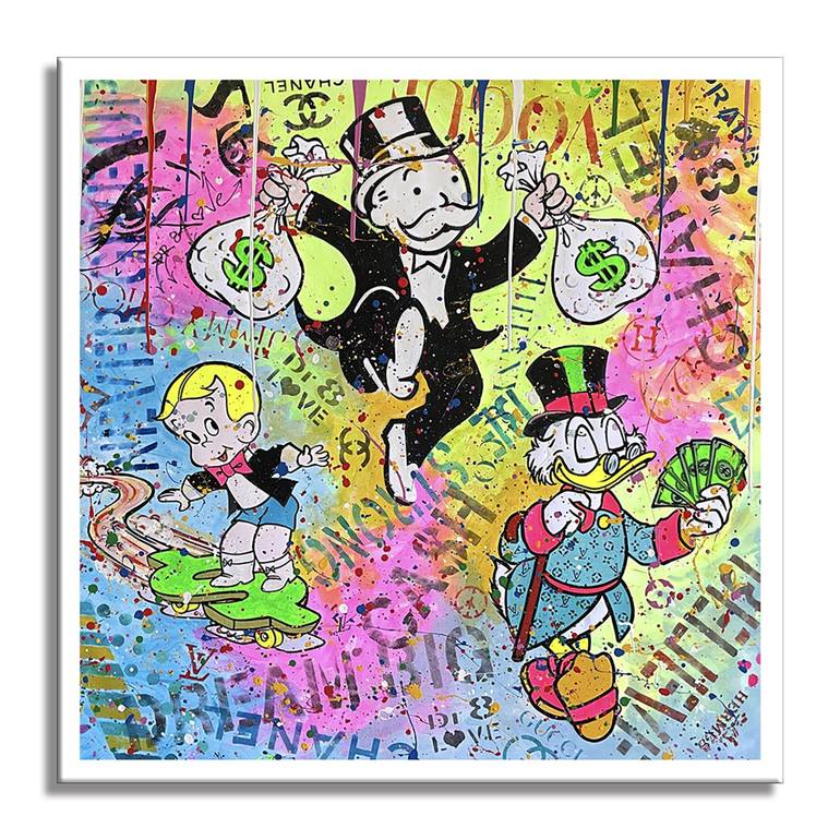 Original Pop Art Cartoon Printmaking by Dr eight LOVE