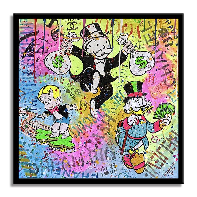 Original Pop Art Cartoon Printmaking by Dr eight LOVE