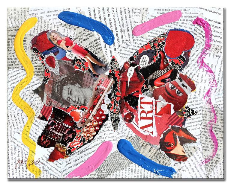 Original Pop Art Animal Collage by Dr eight LOVE