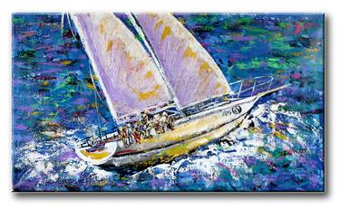 Original Abstract Boat Paintings by Dr eight LOVE