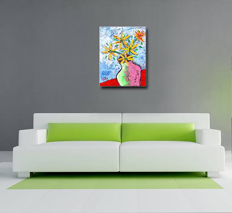 Original Abstract Floral Painting by Dr eight LOVE
