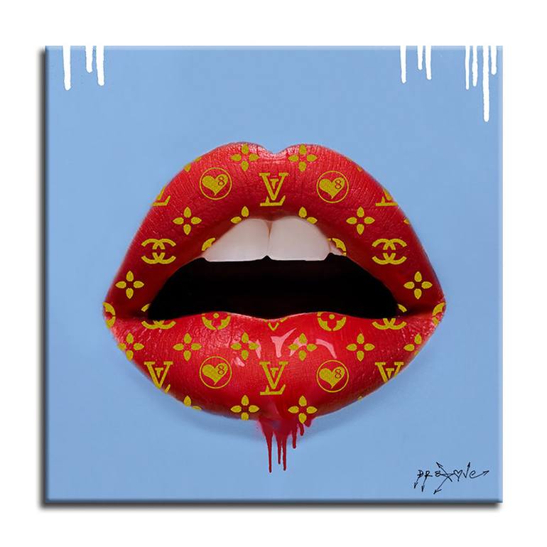 Louis Vuitton-Red Painting by Dr eight LOVE