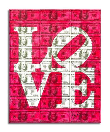 Love Red 2 – Original Collage Painting on Paper thumb