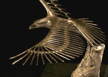 Black Eagle Against The Wind (1/4 Scale) - Limited Edition Fine Art Bronze thumb