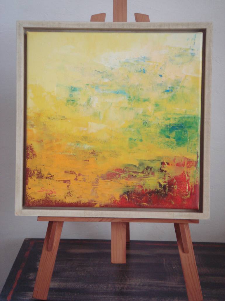 Original Abstract Landscape Painting by Saroja La Colorista