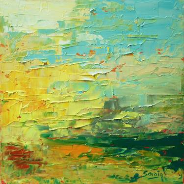 Original Abstract Landscape Paintings by Saroja La Colorista