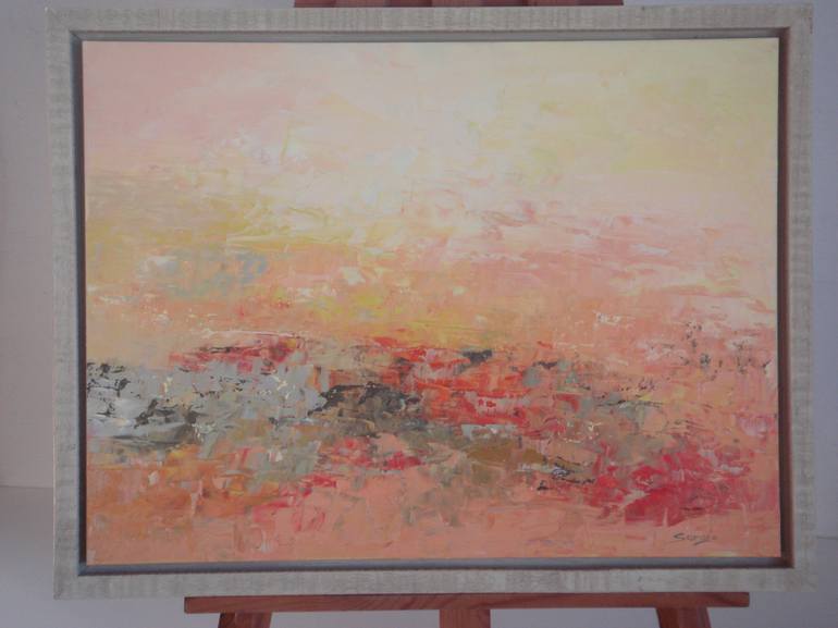 Original Abstract Landscape Painting by Saroja La Colorista