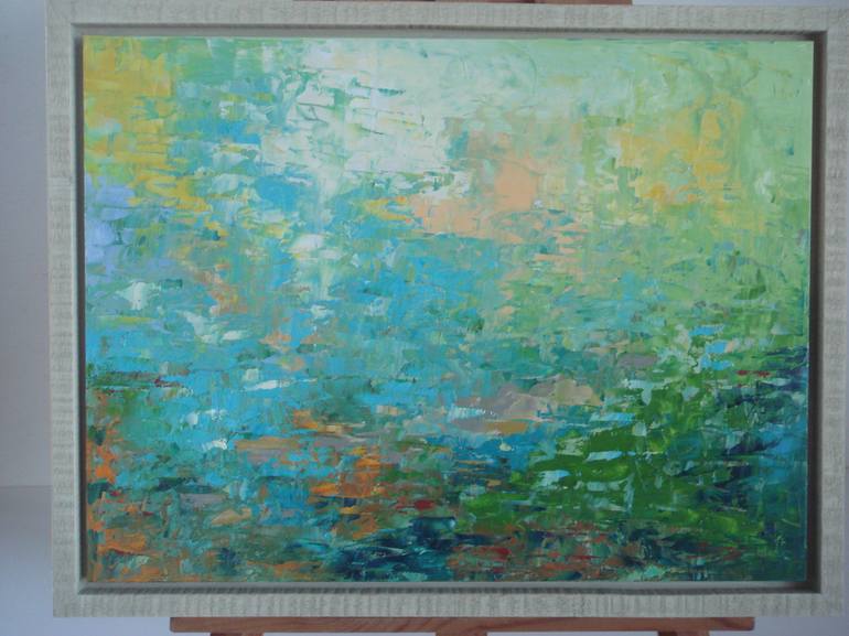 Original Abstract Landscape Painting by Saroja La Colorista