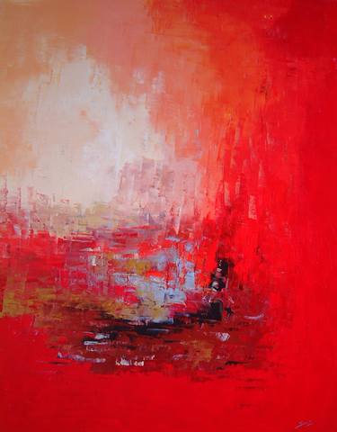 Original Abstract Expressionism Landscape Paintings by Saroja La Colorista