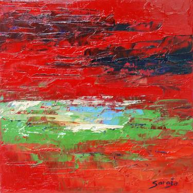 Original Abstract Expressionism Landscape Paintings by Saroja La Colorista