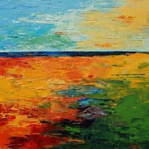 Collection square oils 40 x 40 cm on wood