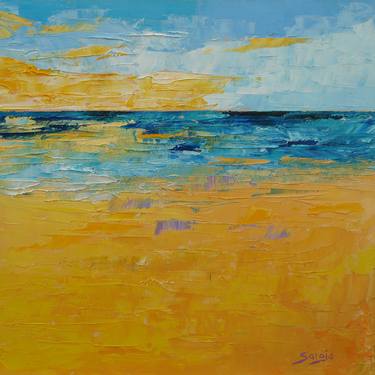 Original Abstract Seascape Paintings by Saroja La Colorista