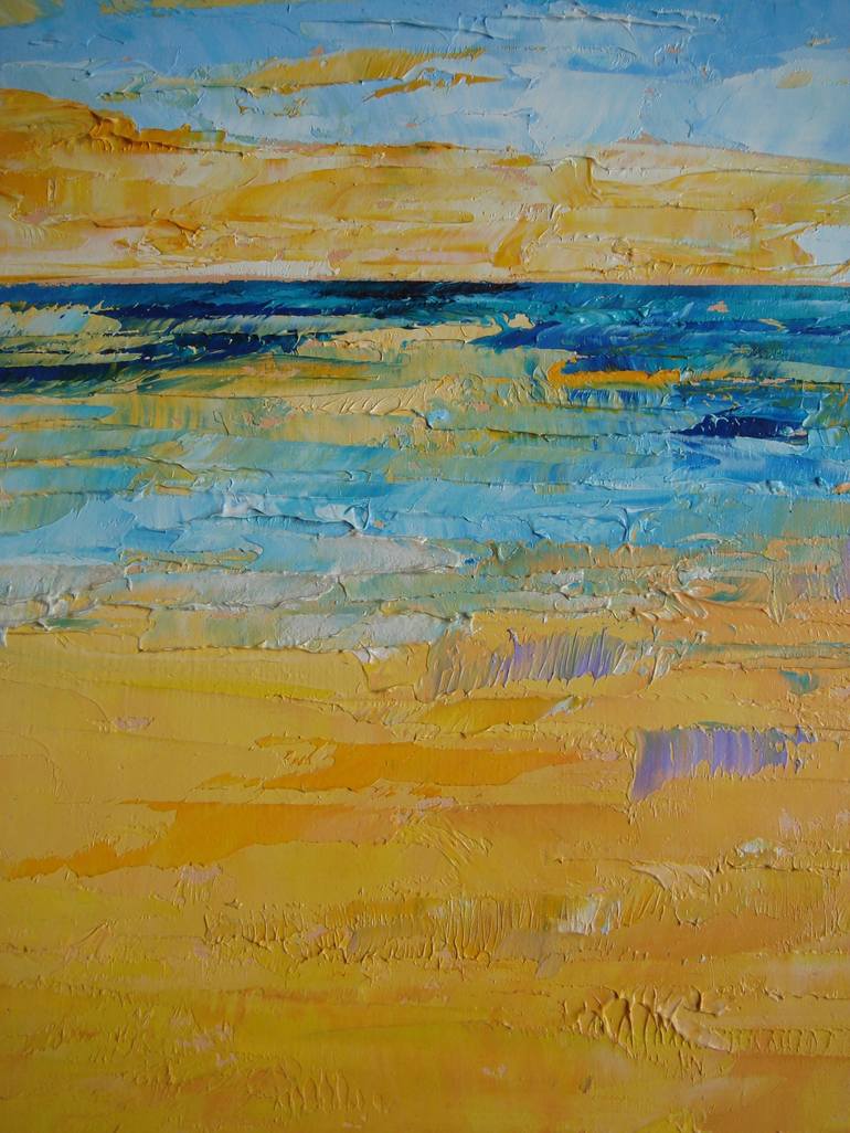 Original Abstract Seascape Painting by Saroja La Colorista