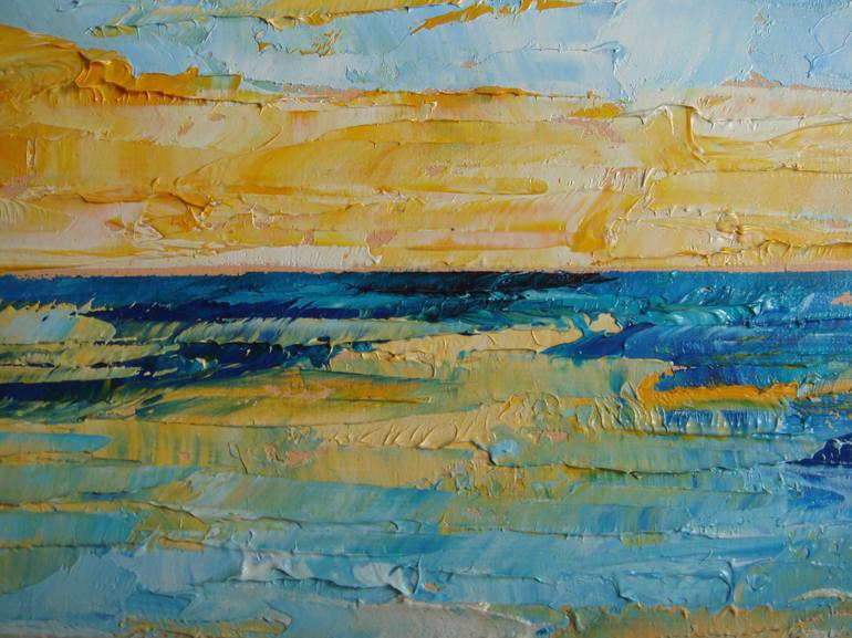 Original Abstract Seascape Painting by Saroja La Colorista