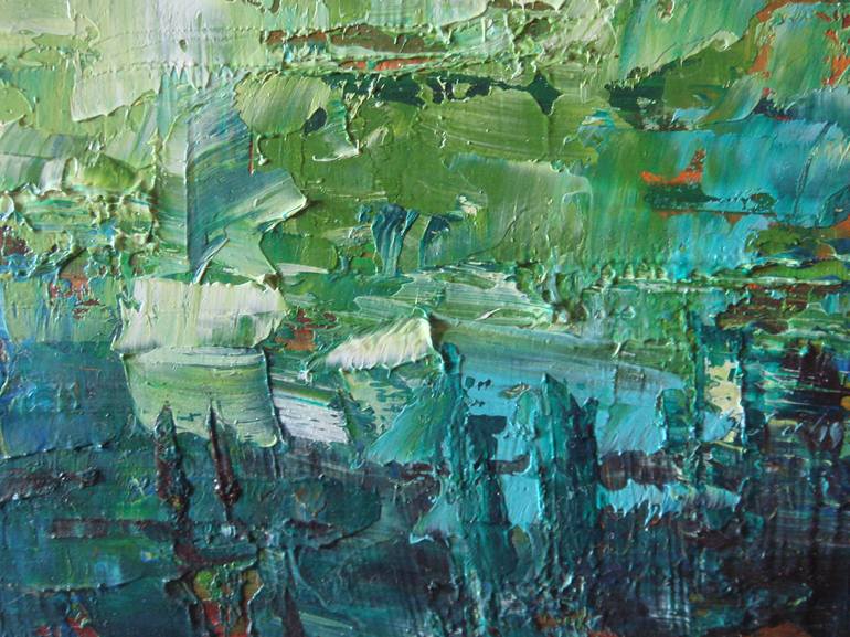 Original Abstract Landscape Painting by Saroja La Colorista