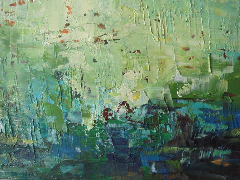 Original Abstract Landscape Painting by Saroja La Colorista