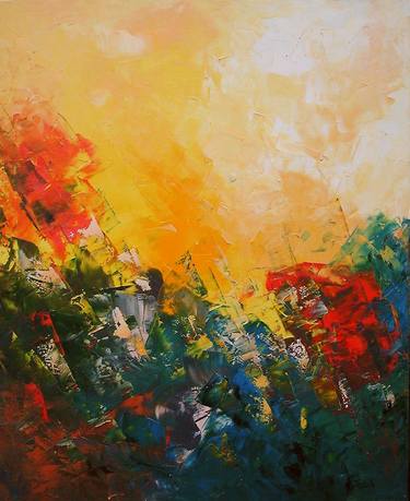 Original Abstract Expressionism Abstract Paintings by Saroja La Colorista